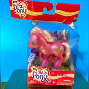 MY LITTLE PONY G3 VTG 2003 GLITTER CELEBRATION WAVE 1 PINKIE PIE w/CHARM & BRUSH